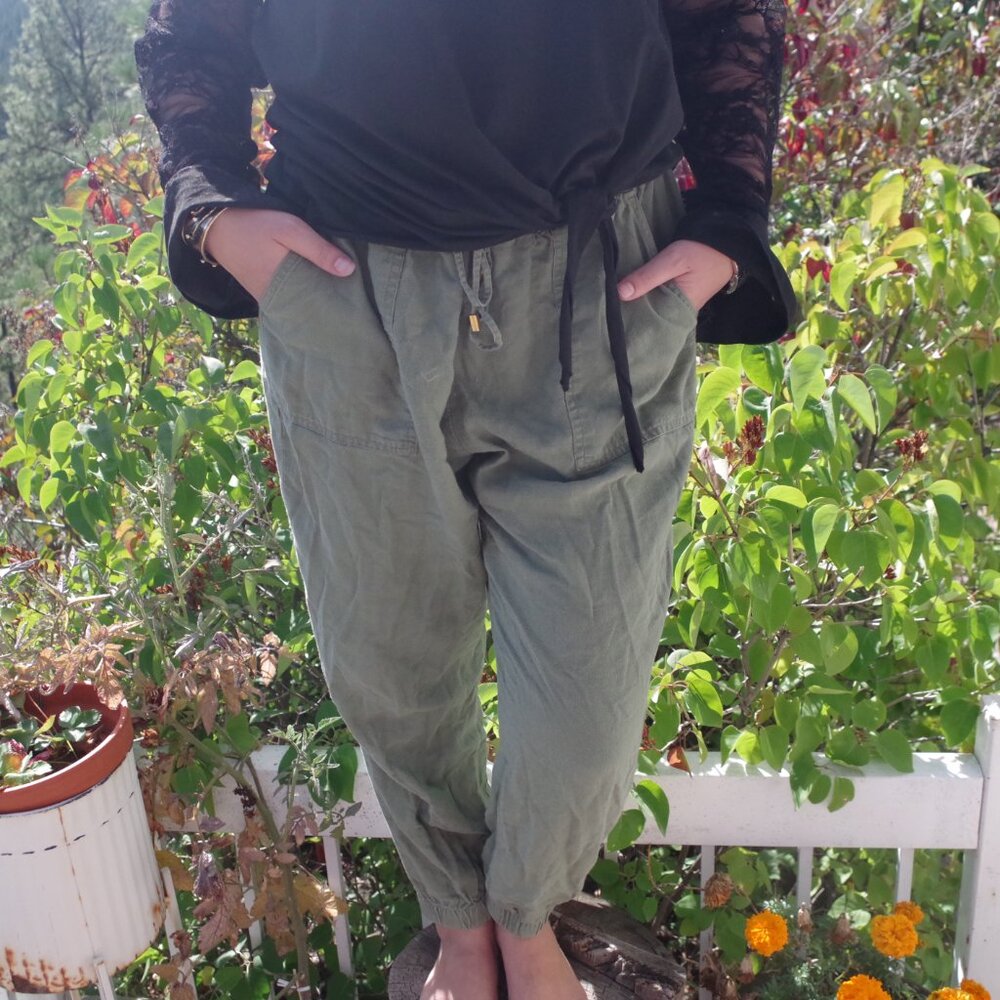 Olive Green Ellen Tracy Linen